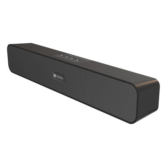 Black Portronics DECIBEL 24 Bluetooth soundbar| 10w hd wireless soundbar for home