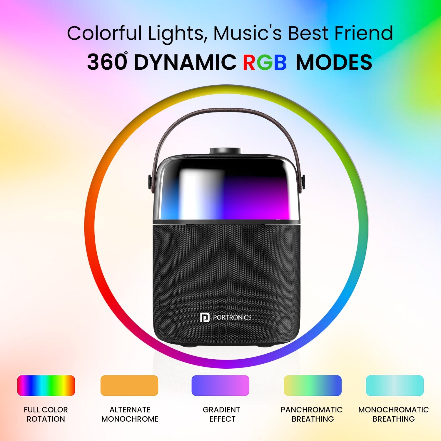 portronics dash 4 wireless portable party speaker with RGB lights