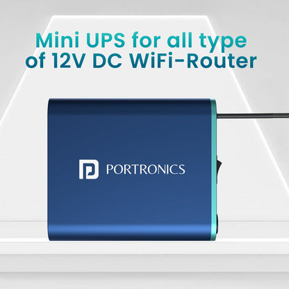 Portronics POWER PLUS 2000mah extended power bank for WiFi router| 12v mini ups support all types of 12v device| mini router ups from portronics for all types of wifi router