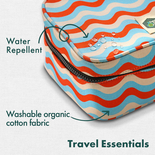 Groovy! Travel Essentials, 100% Sustainable Fabric, Pack of 15 + Free Travel Organizer, Large Size