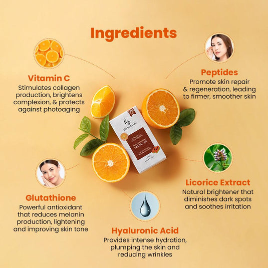 Vitamin C + Glutathione Facial Kit - herbs&purecom