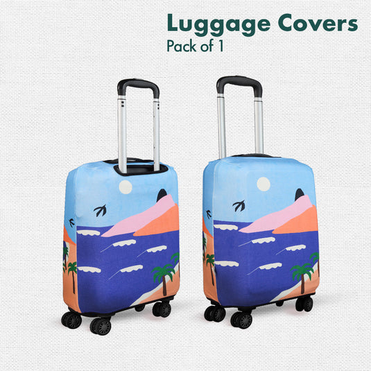 Vacay Ready! Luggage Cover, 100% Organic Cotton Lycra, Small Size, Pack of 1