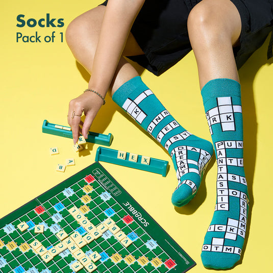 Word Play! Unisex Socks, 100% Bamboo, Crew Length, Pack of 1