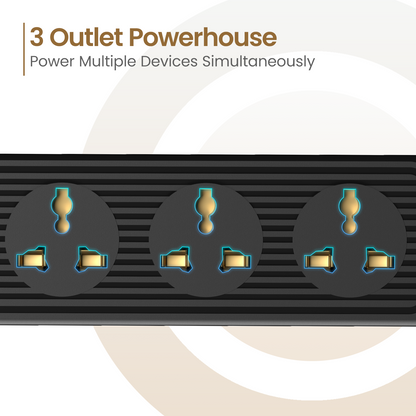 Portronics Power Plate 21 Power Extension Board with 1.5M durable cable & 3 universal power sockets