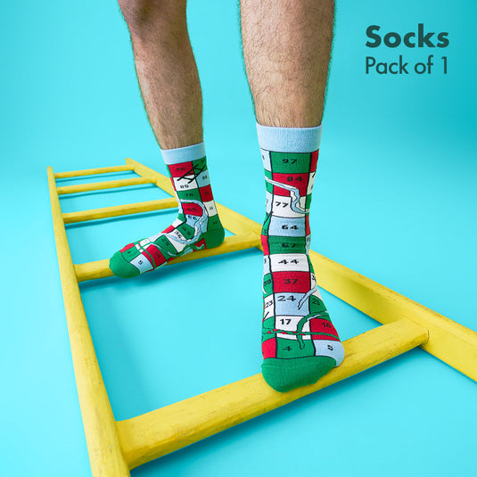 Snakes & Ladders! Unisex Socks, 100% Bamboo, Crew Length, Pack of 1