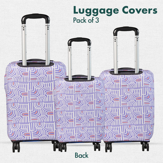 Travel Tango! Luggage Covers, 100% Organic Cotton Lycra, Small+Medium+Large Sizes, Pack of 3