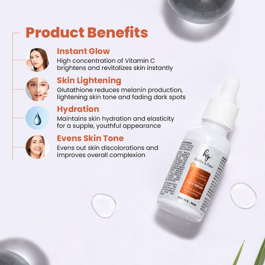 20% Vitamin C & 7% Glutathione Face Serum - herbs&purecom