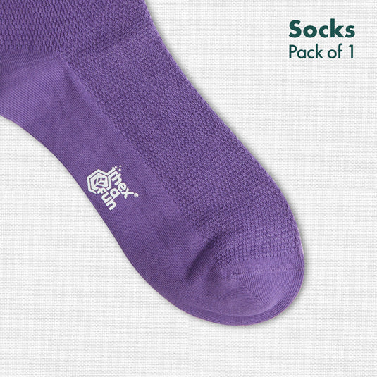 Eggplant! Unisex Socks, 100% Organic Cotton, Ankle Length, Pack of 1