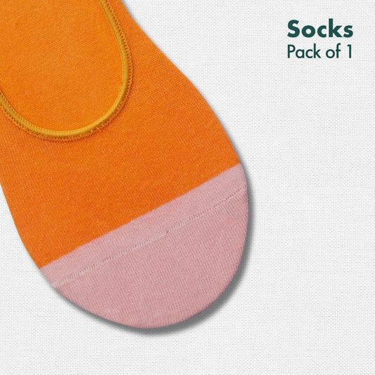 Peach Fusion! Unisex Socks, 100% Organic Cotton, No Show, Pack of 1