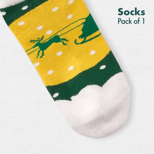 Oh My Deer! Unisex Socks, 100% Organic Cotton, Ankle Length, Pack of 1