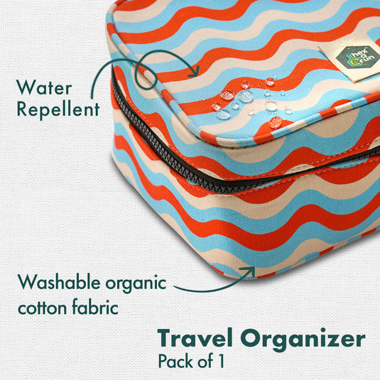 Groovy, Travel Organizer, 100% Organic Cotton, Large Size, Pack of 1