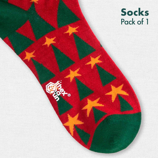 Mistletoe Mischief! Unisex Socks, 100% Organic Cotton, Ankle Length, Pack of 1