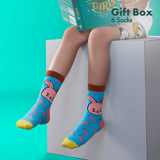 Lil'toe Ticklers! Unisex Kid's Socks, 100% Bamboo, Gift Box of 6