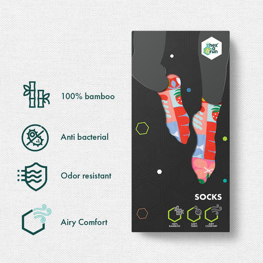 Incolornito! Unisex Socks, 100% Bamboo, Ankle Length, Pack of 1