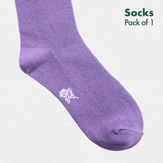 Lovely Lavender! Unisex Socks, 100% Organic Cotton, Crew Length, Pack of 1