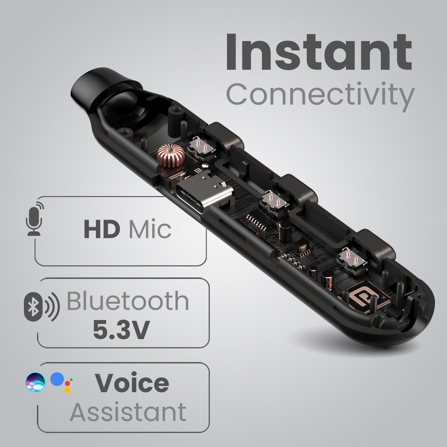 Portronics Harmonics Z8 Neckband headphones has instant connectivity like bluetooth 5.3v and voice assistant 