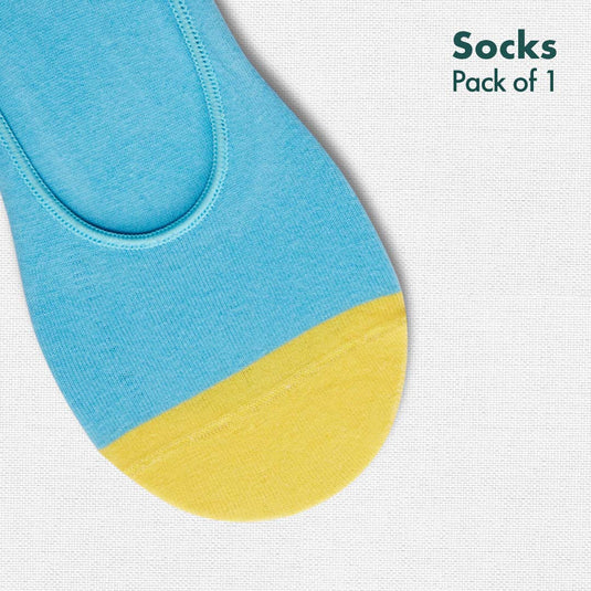 Sunny Blue! Unisex Socks, 100% Organic Cotton, No Show, Pack of 1