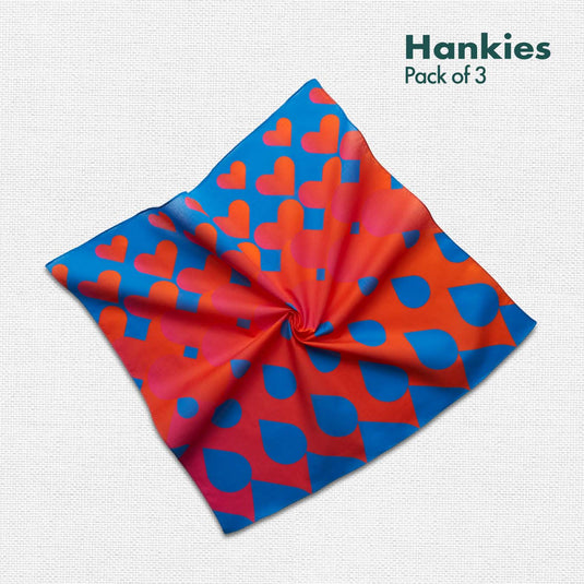 Law Of Abstract! Unisex Hankies, 100% Organic Cotton, Pack of 3