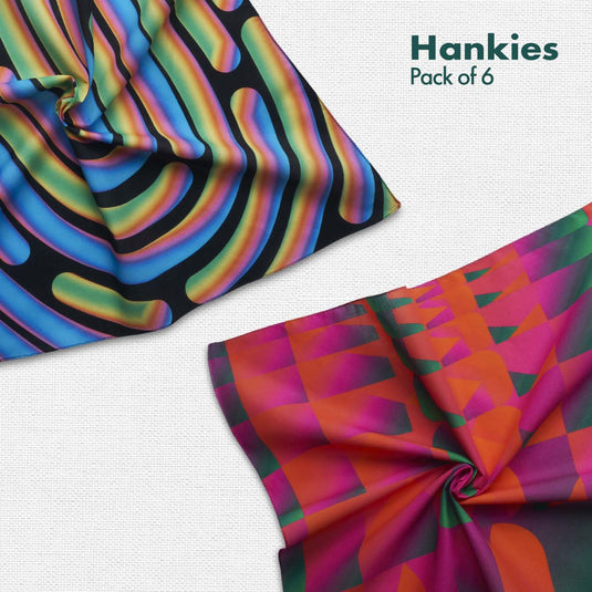 ASAP! As Abstract As Possible! Unisex Hankies, 100% Organic Cotton, Pack of 6