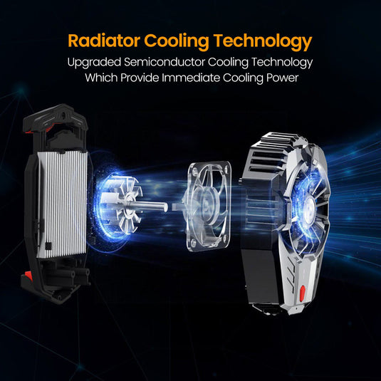 Portronics Cool Pulse portable mobile cooling fan has Radiator cooling for mobile devices to instant cooling