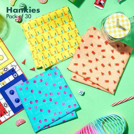 My Hanky Closet! Unisex Kid's Hankies, 100% Organic Cotton, Pack of 30