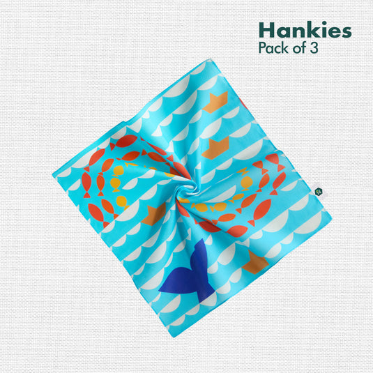 Nature Wonders! Unisex Kid's Hankies, 100% Organic Cotton, Pack of 3