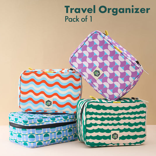 Striped, Travel Organizer, 100% Organic Cotton, Large Size, Pack of 1