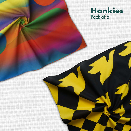 ASAP! As Abstract As Possible! Unisex Hankies, 100% Organic Cotton, Pack of 6