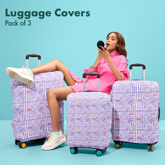 Travel Tango! Luggage Covers, 100% Organic Cotton Lycra, Small+Medium+Large Sizes, Pack of 3