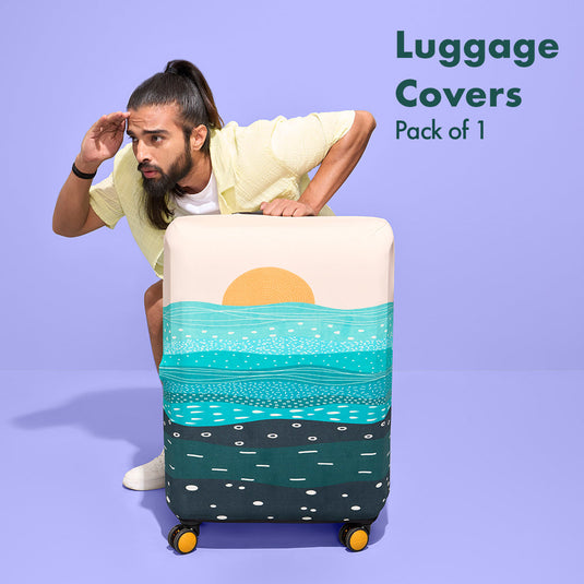 Holiday Calling! Luggage Cover, 100% Organic Cotton Lycra, Large Size, Pack of 1