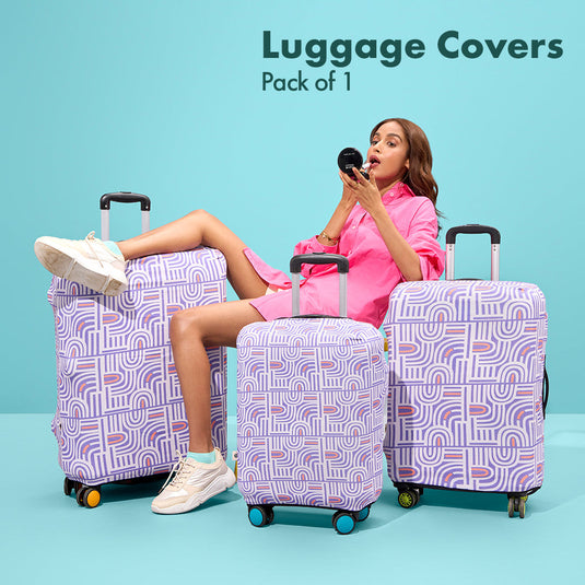 Travel Tango! Luggage Cover With Detachable Pouch, 100% Organic Cotton Lycra, Small Size, Pack of 1