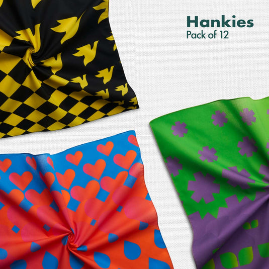 World Of Abstract! Unisex Hankies, 100% Organic Cotton, Pack of 12