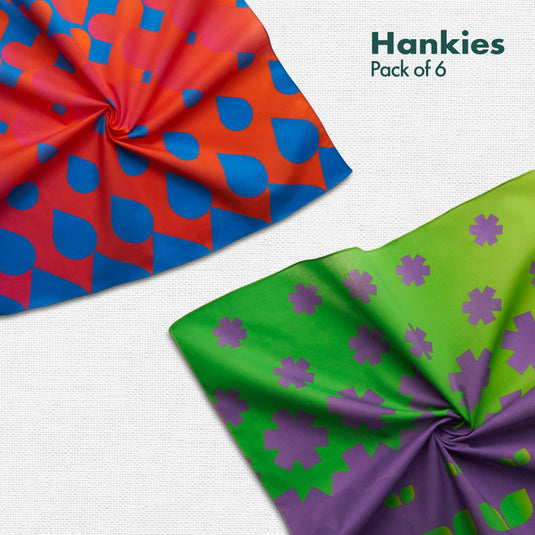 ASAP! As Abstract As Possible! Unisex Hankies, 100% Organic Cotton, Pack of 6