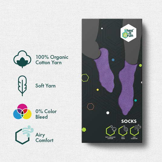 Freestyle Fusion! Unisex Socks, 100% Organic Cotton, Crew Length, Pack of 3