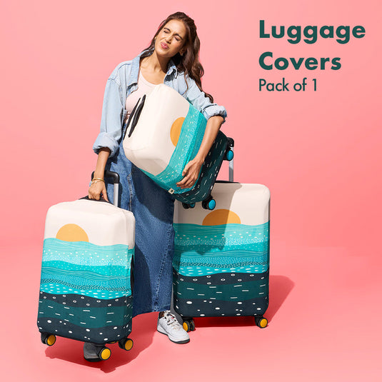 Holiday Calling! Luggage Cover, 100% Organic Cotton Lycra, Small Size, Pack of 1