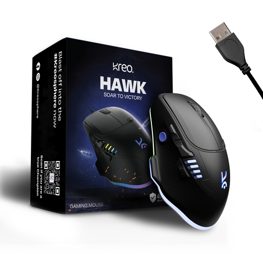 Hawk Gaming Mouse - Black Kreo