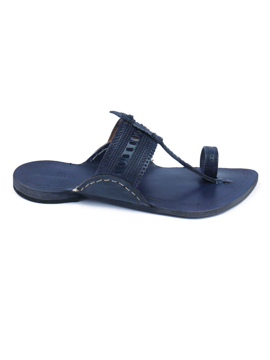 Calm Blue Men's Kolhapuri Chappal