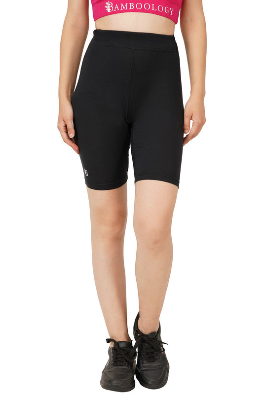Bamboo Fabric Cycling Shorts – Soft, Breathable, Moisture-Wicking, and Eco-Friendly for Ultimate Comfort and Performance on Every Ride | Black