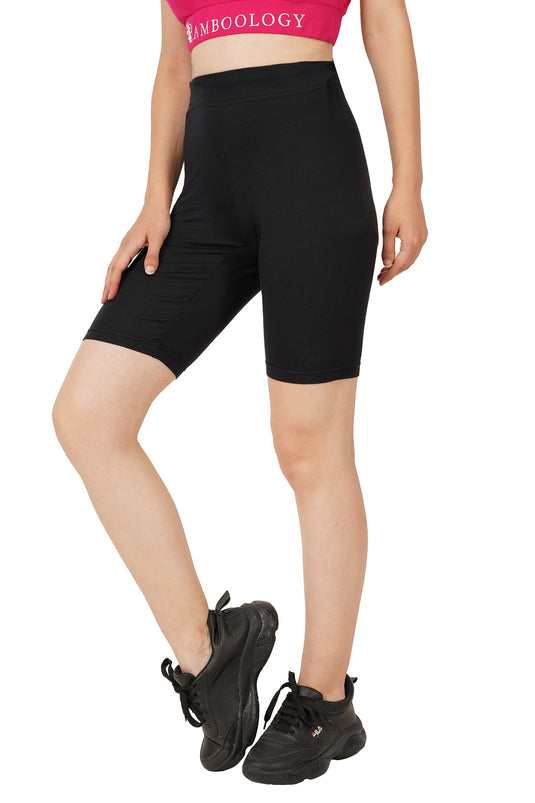 Bamboo Fabric Cycling Shorts – Soft, Breathable, Moisture-Wicking, and Eco-Friendly for Ultimate Comfort and Performance on Every Ride | Black
