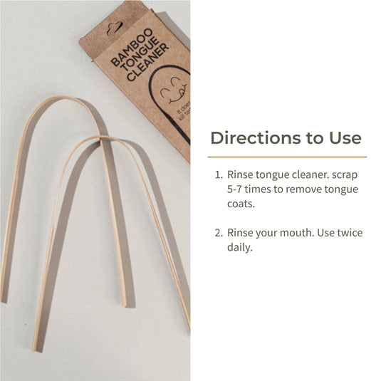 Bamboo Tongue Cleaner - Set of 2