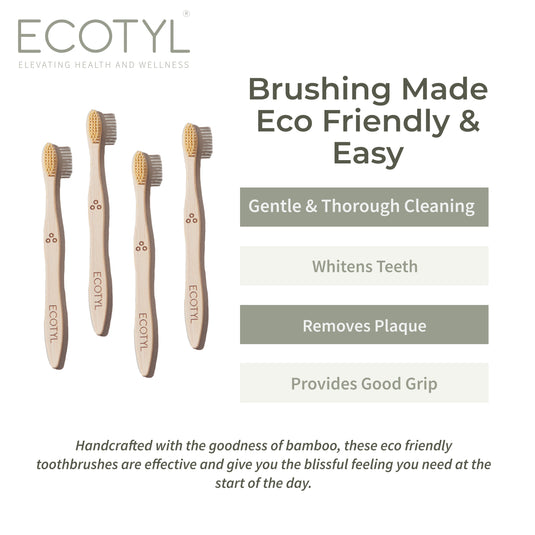 Ultra Soft Bamboo Tooth Brush - Set of 4