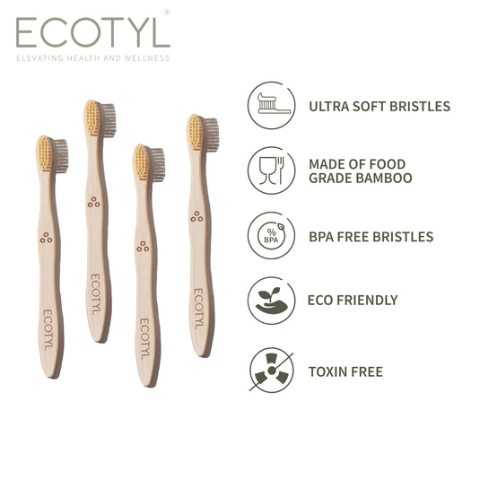 Ultra Soft Bamboo Tooth Brush - Set of 4