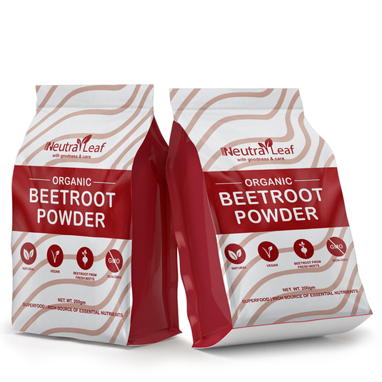 NeutraLeaf Organic Beetroot Powder | 200g | Skin, Face & Hair | Muscle Build | Boosts Energy | Digestion| Pre Workout