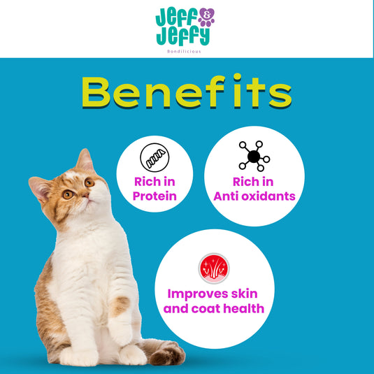 Silky Tuna Bites Freeze-Dried Cat Treats – Supports Shiny Coat & Skin Health, All Natural & Suitable for Cats of All Ages