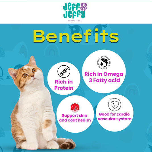 Tuna Bites Freeze-Dried Cat Treats – Made with Real Tuna Fish Meat, All Natural & Suitable for Cats of All Ages