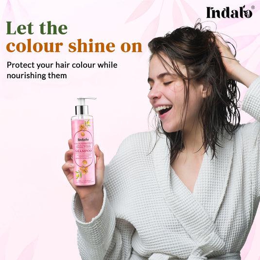 Indalo Quinoa Protein Colour Protect Shampoo With Argan Oil And Keratin Hair Treatment For Treated