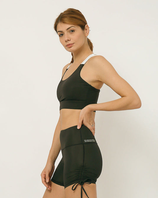 Sustainable activewear made out of recycled materials by Kosha Yoga Co. Squat proof, stretchable sports bras for yoga, gym, workouts, running.