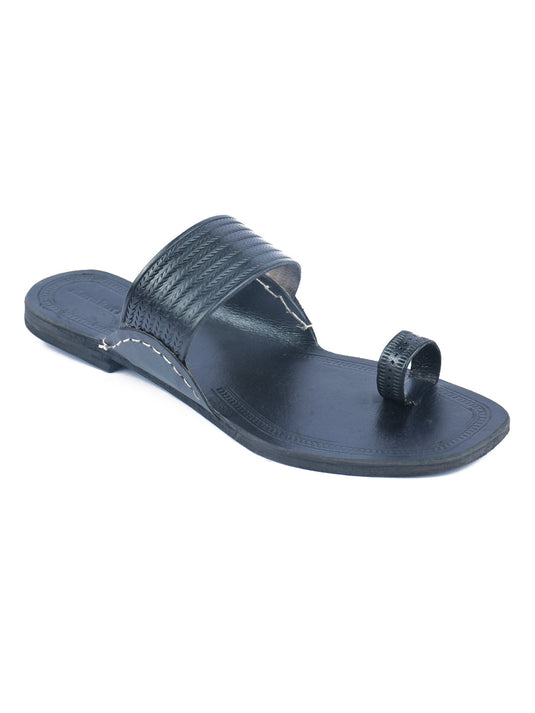 Formal Black Men's Kolhapuri Chappal