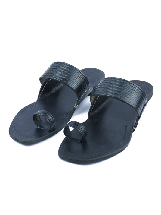 Formal Black Men's Kolhapuri Chappal