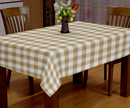 Lushomes Table Cover, Buffalo Checks Biscuit & White Plaid Dining Side Table Cover Cloth, Side Table Cover, small table cover, tea table cover (Size 40 x 40â€?, Side Table Cloth)